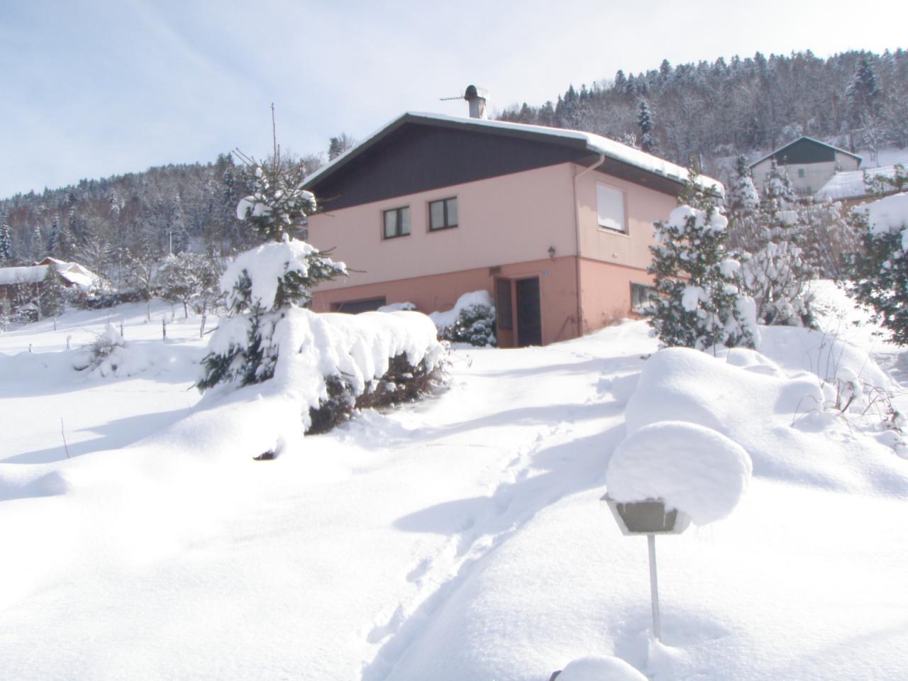 maison en hiver